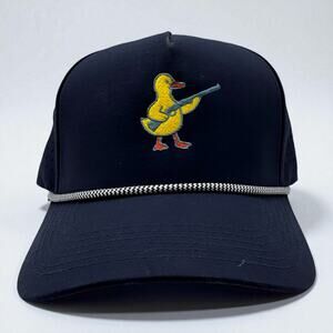 Duck Hunter Embroidered Hat | Navy Performance Rope Snapback | Mad Capper Texas